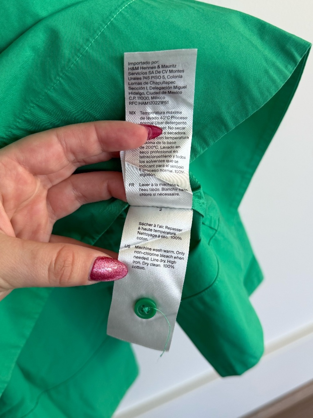 COS A-Line Shirt Dress in Green - Picture 6 of 8